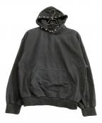 Novel Core AGFノベルコア）の古着「フードスタッヅプルオーバーパーカー」｜ブラック