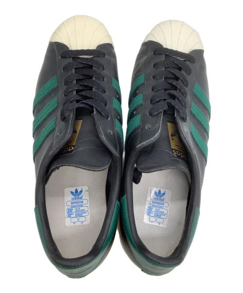 adidas（アディダス）adidas (アディダス) スニーカー SUPER STAR 80’s ブラック×グリーン サイズ:27.5の古着・服飾アイテム