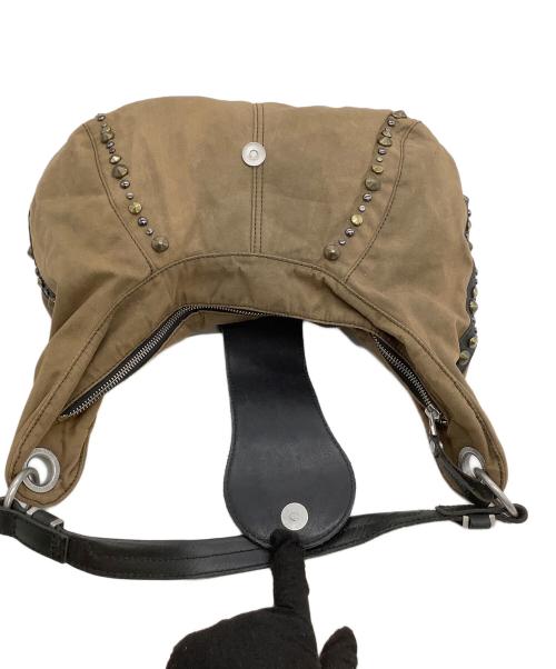 DIESEL（ディーゼル）DIESEL (ディーゼル) ハーフムーンショルダーバッグ ブラウンの古着・服飾アイテム