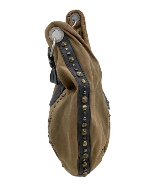 DIESEL（ディーゼル）DIESEL (ディーゼル) ハーフムーンショルダーバッグ ブラウンの古着・服飾アイテム