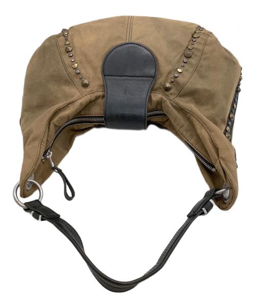 DIESEL（ディーゼル）DIESEL (ディーゼル) ハーフムーンショルダーバッグ ブラウンの古着・服飾アイテム