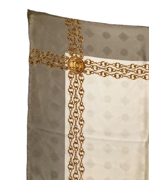 CHANEL（シャネル）CHANEL (シャネル) スカーフ ベージュ×ホワイトの古着・服飾アイテム