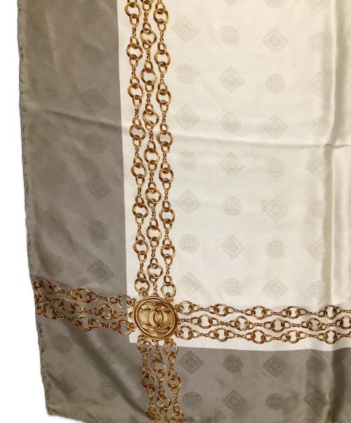 CHANEL（シャネル）CHANEL (シャネル) スカーフ ベージュ×ホワイトの古着・服飾アイテム