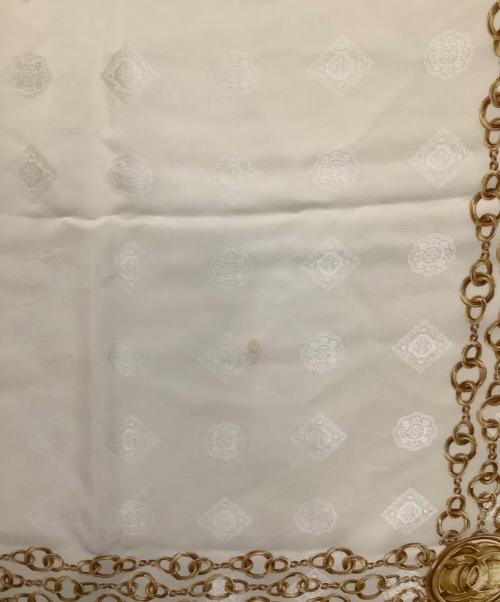CHANEL（シャネル）CHANEL (シャネル) スカーフ ベージュ×ホワイトの古着・服飾アイテム