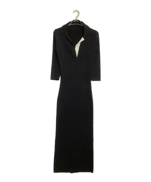 JENNE（ジェンヌ）JENNE (ジェンヌ) ニットワンピース ブラック サイズ:Mの古着・服飾アイテム