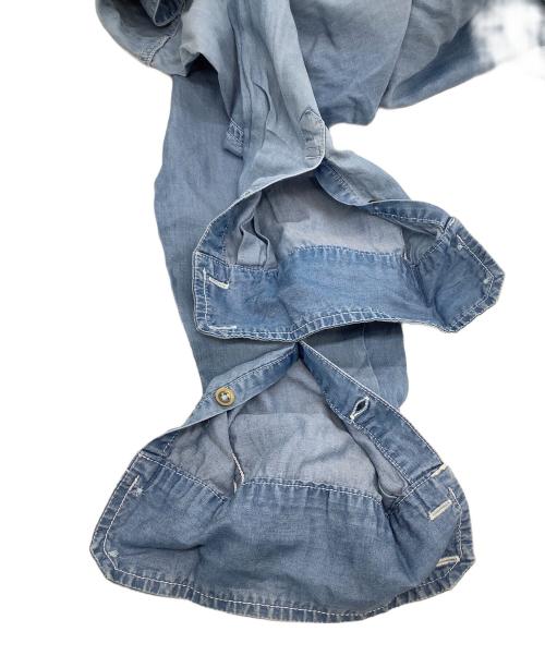ticca（ティッカ）ticca (ティッカ) 長袖シャツ　ノーカラーテンセルデニムシャツ ブルー サイズ:2の古着・服飾アイテム