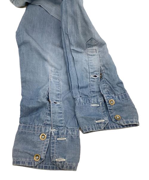 ticca（ティッカ）ticca (ティッカ) 長袖シャツ　ノーカラーテンセルデニムシャツ ブルー サイズ:2の古着・服飾アイテム