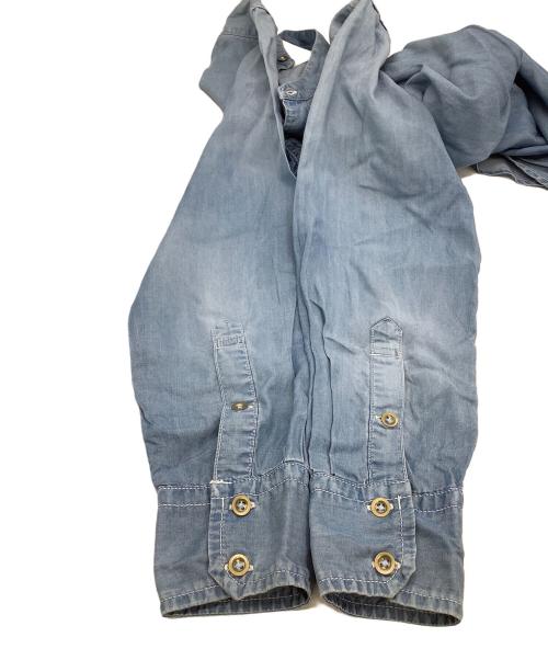 ticca（ティッカ）ticca (ティッカ) 長袖シャツ　ノーカラーテンセルデニムシャツ ブルー サイズ:2の古着・服飾アイテム