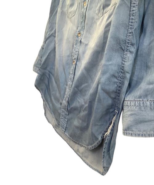 ticca（ティッカ）ticca (ティッカ) 長袖シャツ　ノーカラーテンセルデニムシャツ ブルー サイズ:2の古着・服飾アイテム