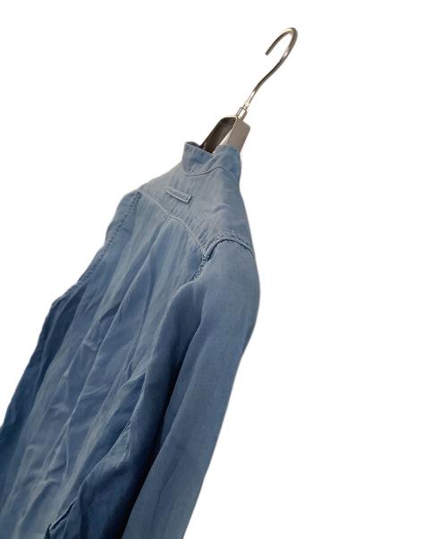 ticca（ティッカ）ticca (ティッカ) 長袖シャツ　ノーカラーテンセルデニムシャツ ブルー サイズ:2の古着・服飾アイテム