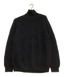 BATONER（バトナ―）の古着「厚手ニット　シグネチャータートルネックニット」｜ブラック