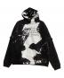 Maison Margiela（メゾンマルジェラ）の古着「プルオーバーパーカー　DIAGONAL PAINT EFFECT HOODIE　20AW」｜ブラック×ホワイト