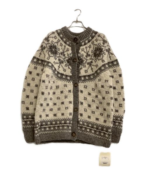 Sea Room lynn（シールームリン）Sea Room lynn (シールームリン) 厚手カーディガン 	NPL HMヴィンテージフラワー2wayニット グレー×ベージュ サイズ:free 未使用品の古着・服飾アイテム