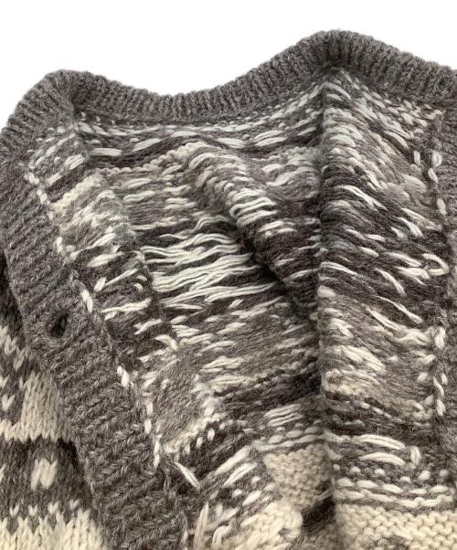Sea Room lynn（シールームリン）Sea Room lynn (シールームリン) 厚手カーディガン 	NPL HMヴィンテージフラワー2wayニット グレー×ベージュ サイズ:free 未使用品の古着・服飾アイテム