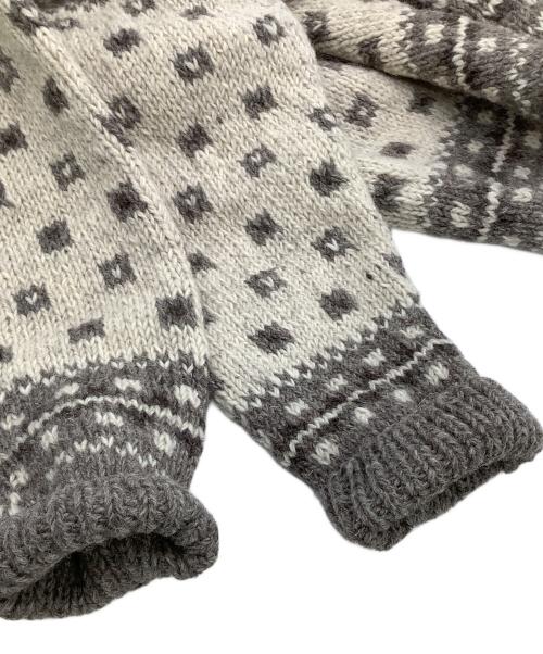 Sea Room lynn（シールームリン）Sea Room lynn (シールームリン) 厚手カーディガン 	NPL HMヴィンテージフラワー2wayニット グレー×ベージュ サイズ:free 未使用品の古着・服飾アイテム