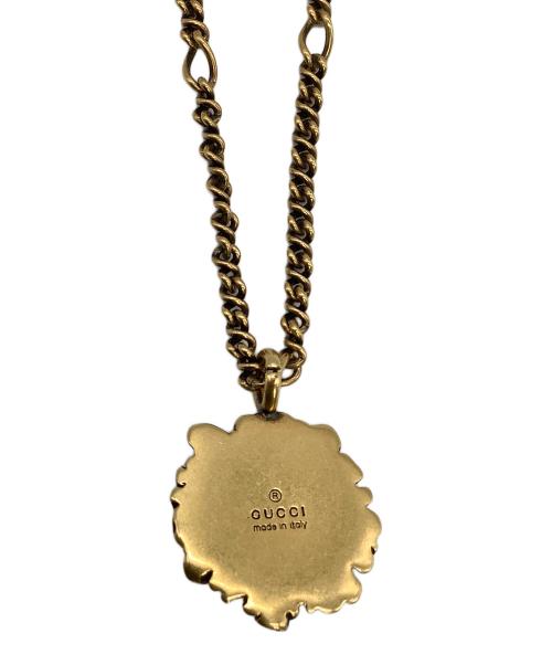 GUCCI（グッチ）GUCCI (グッチ) ライオンヘッドネックレス ゴールドカラーの古着・服飾アイテム