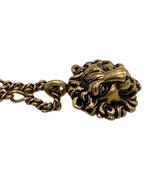 GUCCI（グッチ）GUCCI (グッチ) ライオンヘッドネックレス ゴールドカラーの古着・服飾アイテム