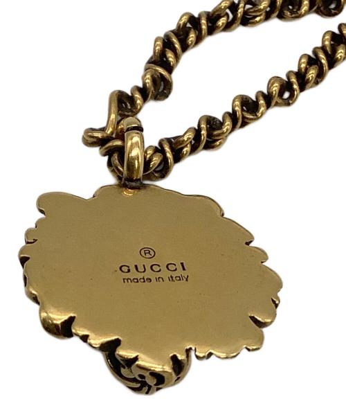 GUCCI（グッチ）GUCCI (グッチ) ライオンヘッドネックレス ゴールドカラーの古着・服飾アイテム