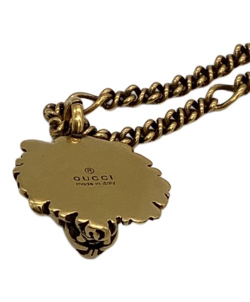 GUCCI（グッチ）GUCCI (グッチ) ライオンヘッドネックレス ゴールドカラーの古着・服飾アイテム