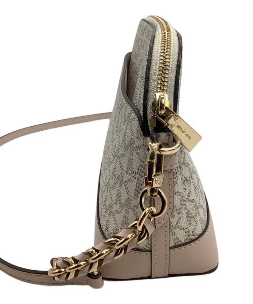 MICHAEL KORS（マイケル・コース）MICHAEL KORS (マイケル・コース) チェーンショルダーバッグ ホワイト×ピンクの古着・服飾アイテム