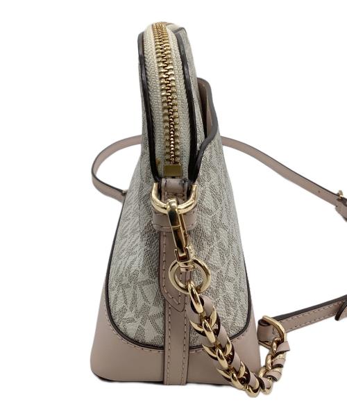 MICHAEL KORS（マイケル・コース）MICHAEL KORS (マイケル・コース) チェーンショルダーバッグ ホワイト×ピンクの古着・服飾アイテム
