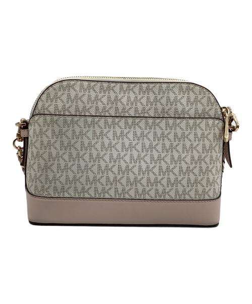 MICHAEL KORS（マイケル・コース）MICHAEL KORS (マイケル・コース) チェーンショルダーバッグ ホワイト×ピンクの古着・服飾アイテム