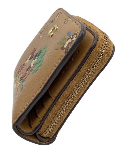 COACH（コーチ）COACH (コーチ) DISNEY (ディズニー) ラウンドファスナー財布 ビルフォールド ウォレット / ミッキー＆フレンズ ブラウンの古着・服飾アイテム
