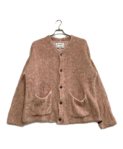 THE INOUE BROTHERS（イノウエブラザーズ）THE INOUE BROTHERS (イノウエブラザーズ) ニットカーディガン　KNIT7-3-SURI-COTTON-CARDIGAN ピンク サイズ:Mの古着・服飾アイテム