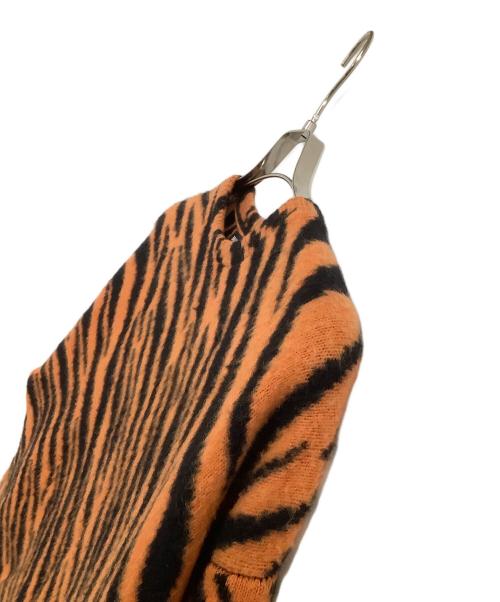 BALENCIAGA（バレンシアガ）BALENCIAGA (バレンシアガ) 厚手ニット オレンジ×ブラック サイズ:XSの古着・服飾アイテム