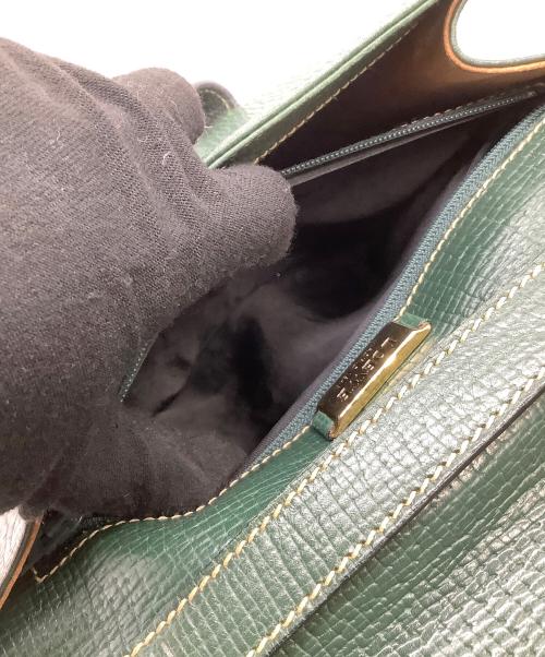 LOEWE（ロエベ）LOEWE (ロエベ) レザーショルダーバッグ　バルセロナ グリーンの古着・服飾アイテム