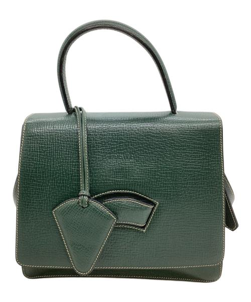LOEWE（ロエベ）LOEWE (ロエベ) レザーショルダーバッグ　バルセロナ グリーンの古着・服飾アイテム