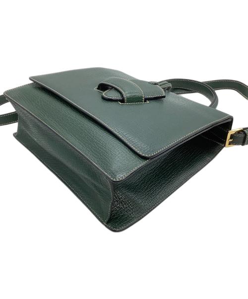 LOEWE（ロエベ）LOEWE (ロエベ) レザーショルダーバッグ　バルセロナ グリーンの古着・服飾アイテム