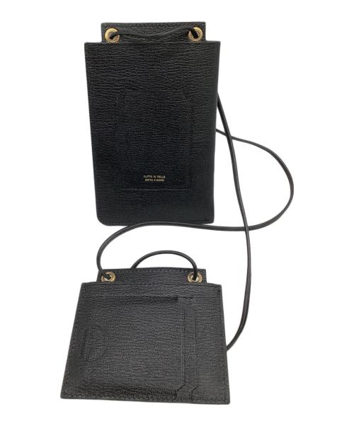 l'arcobaleno（ラルコバレーノ）l'arcobaleno (ラルコバレーノ) スマートダブルショルダーウォレット ブラックの古着・服飾アイテム