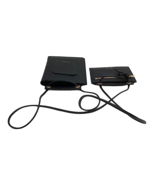 l'arcobaleno（ラルコバレーノ）l'arcobaleno (ラルコバレーノ) スマートダブルショルダーウォレット ブラックの古着・服飾アイテム