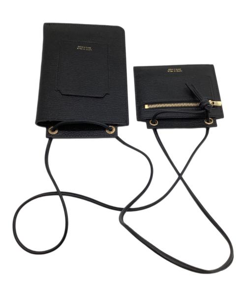 l'arcobaleno（ラルコバレーノ）l'arcobaleno (ラルコバレーノ) スマートダブルショルダーウォレット ブラックの古着・服飾アイテム