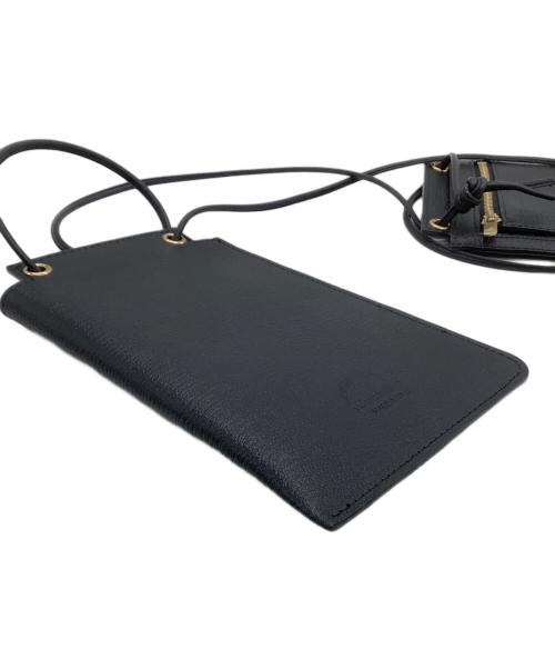 l'arcobaleno（ラルコバレーノ）l'arcobaleno (ラルコバレーノ) スマートダブルショルダーウォレット ブラックの古着・服飾アイテム