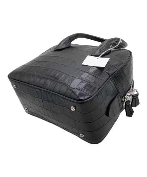 MAISON CANAU（メゾンカナウ）MAISON CANAU (メゾンカナウ) ボストンバッグ CROCO BOX-BOSTON ブラック 未使用品の古着・服飾アイテム