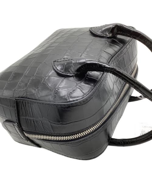 MAISON CANAU（メゾンカナウ）MAISON CANAU (メゾンカナウ) ボストンバッグ CROCO BOX-BOSTON ブラック 未使用品の古着・服飾アイテム
