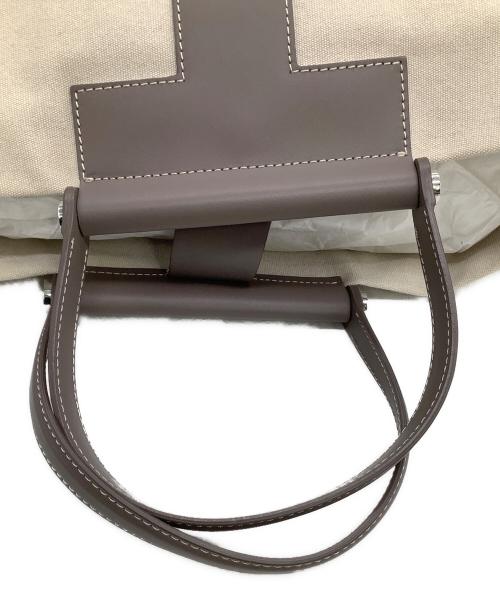 IACUCCI（イアクッチ）IACUCCI (イアクッチ) トートバッグ ソルベット M CANVAS/RUGA ベージュ×グレーの古着・服飾アイテム