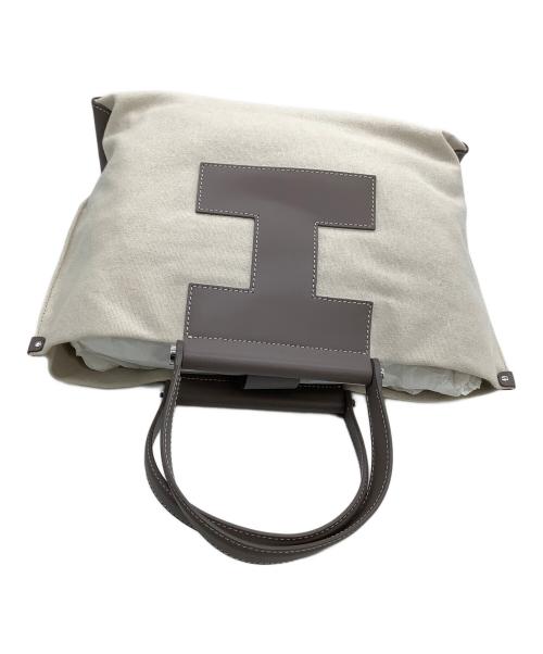 IACUCCI（イアクッチ）IACUCCI (イアクッチ) トートバッグ ソルベット M CANVAS/RUGA ベージュ×グレーの古着・服飾アイテム