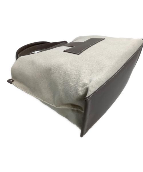 IACUCCI（イアクッチ）IACUCCI (イアクッチ) トートバッグ ソルベット M CANVAS/RUGA ベージュ×グレーの古着・服飾アイテム