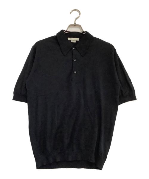 JOHN SMEDLEY（ジョンスメドレー）JOHN SMEDLEY (ジョンスメドレー) ニットポロシャツ ブラック サイズ:Sの古着・服飾アイテム