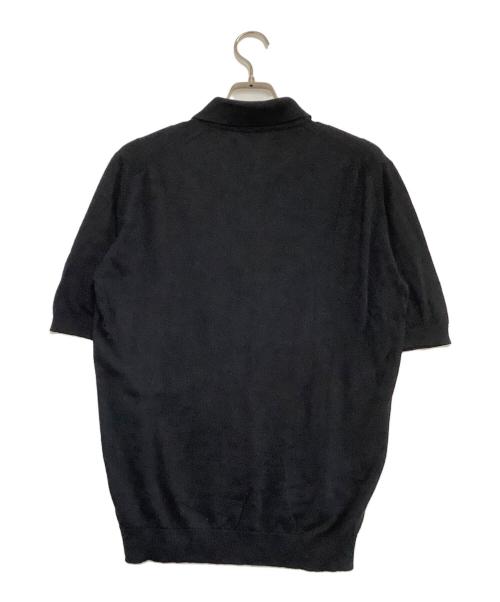 JOHN SMEDLEY（ジョンスメドレー）JOHN SMEDLEY (ジョンスメドレー) ニットポロシャツ ブラック サイズ:Sの古着・服飾アイテム