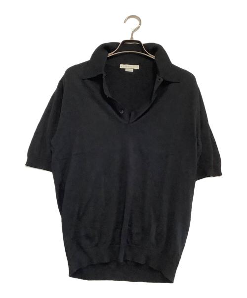 JOHN SMEDLEY（ジョンスメドレー）JOHN SMEDLEY (ジョンスメドレー) ニットポロシャツ ブラック サイズ:Sの古着・服飾アイテム