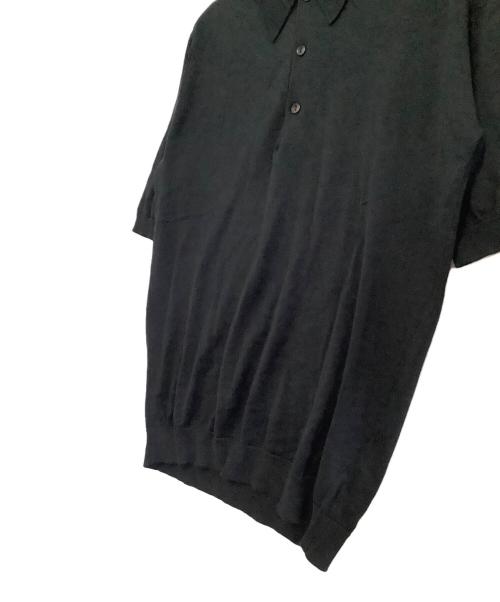 JOHN SMEDLEY（ジョンスメドレー）JOHN SMEDLEY (ジョンスメドレー) ニットポロシャツ ブラック サイズ:Sの古着・服飾アイテム