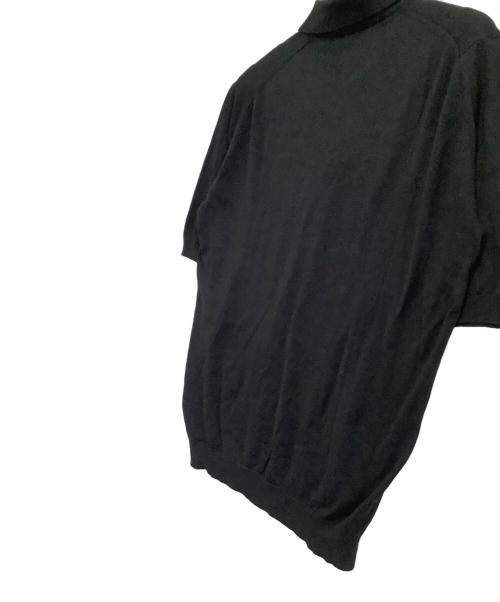 JOHN SMEDLEY（ジョンスメドレー）JOHN SMEDLEY (ジョンスメドレー) ニットポロシャツ ブラック サイズ:Sの古着・服飾アイテム