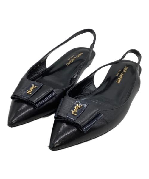 Saint Laurent Paris（サンローランパリ）Saint Laurent Paris (サンローランパリ) ポインテッドトゥパンプス　アナイス スリングバック ブラック サイズ:35 1/2の古着・服飾アイテム