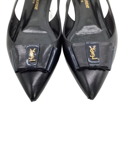 Saint Laurent Paris（サンローランパリ）Saint Laurent Paris (サンローランパリ) ポインテッドトゥパンプス　アナイス スリングバック ブラック サイズ:35 1/2の古着・服飾アイテム