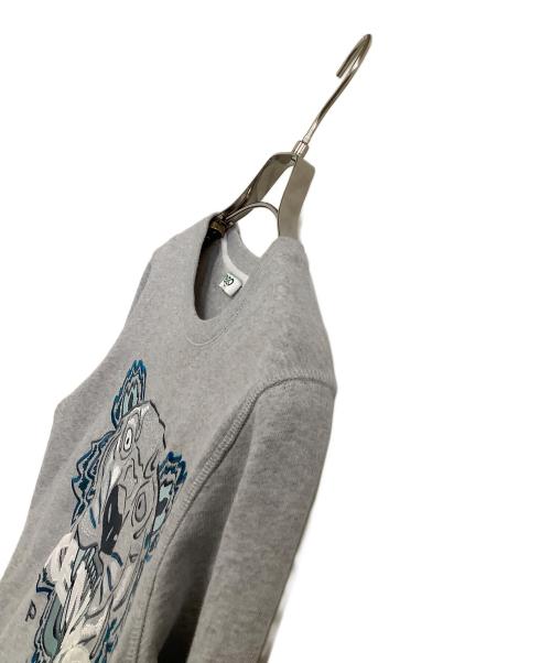 KENZO（ケンゾー）KENZO (ケンゾー) 刺繍スウェット　虎 グレー サイズ:表記なしの古着・服飾アイテム