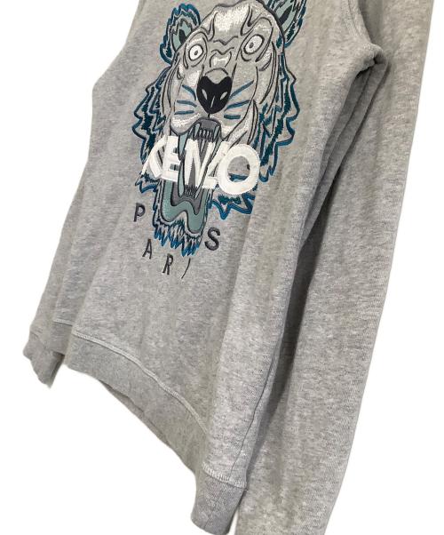 KENZO（ケンゾー）KENZO (ケンゾー) 刺繍スウェット　虎 グレー サイズ:表記なしの古着・服飾アイテム